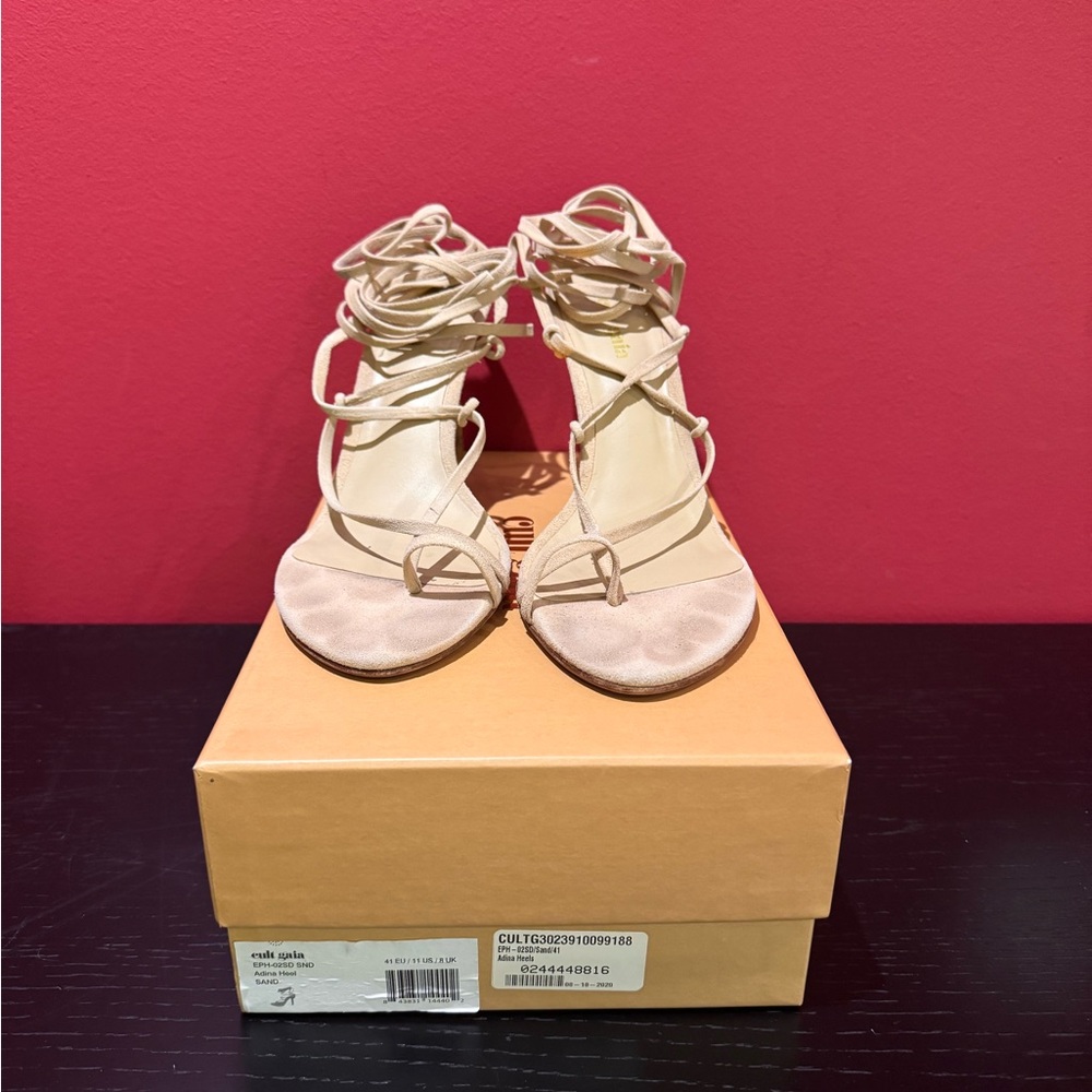 Cult Gaia Cream Strappy Sandals